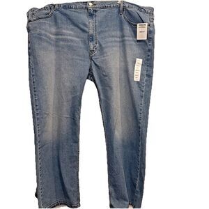 Levi 50x30 Mens Strauss Signature Gold Straight Flex Blue Denim Jeans Loose Fit